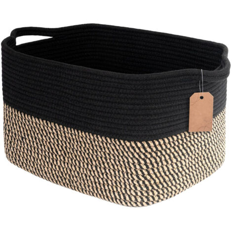 Panier De Rangement - Coton Tressé - 33 X 28 X 23 Cm - Pour Étagère, Placard, Bureau, Chambre Bébé, Salon - Lot De 1