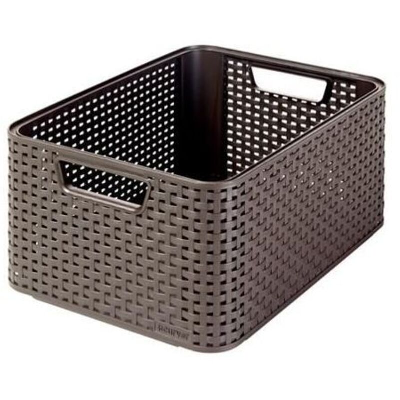 Style m Basket of Storage Rattan Brown - Curver Style m Basket of Storage Rattan Brown - Curver