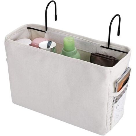 Panier de rangement de chevet (blanc)