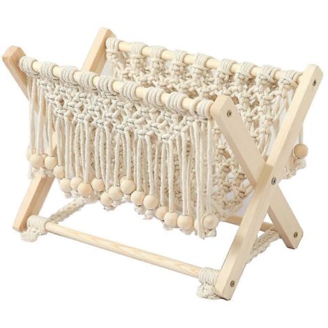 Panier de rangement en corde de coton tressé, étagère murale pour magazines, livres, décoration chambre, dortoir, salon, bureau, rangement mural design.