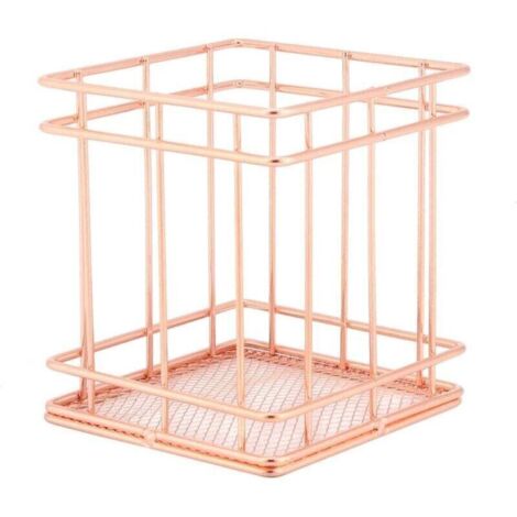 Panier de rangement en fer or rose (S-rectangulaire)-Fei Yu