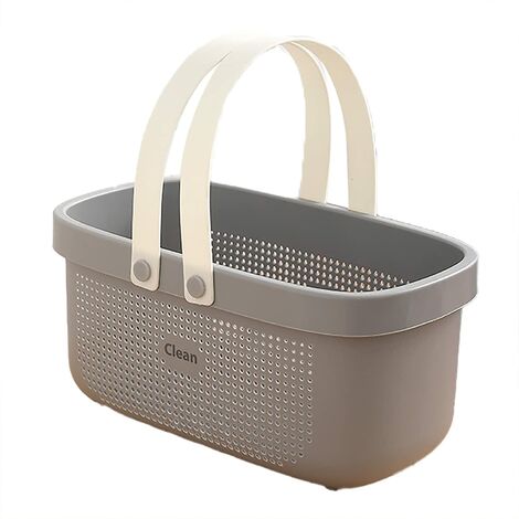 Panier De Rangement En Plastique Fourre-Tout De Chariot De Douche Portable Avec Organisateur De Bain À Poignée