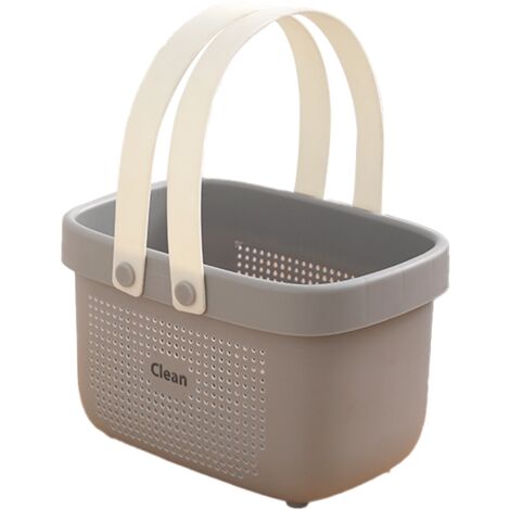 Panier De Rangement En Plastique Fourre-Tout De Chariot De Douche Portable Avec Organisateur De Bain À Poignée