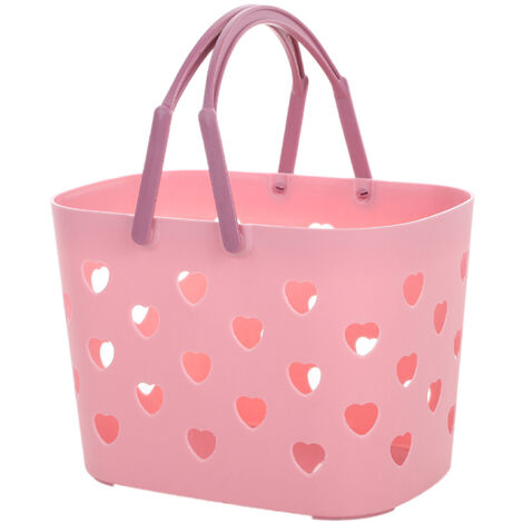 Panier De Rangement En Plastique Pour Fourre-Tout De Douche Portable Avec Boîte À Poignée
