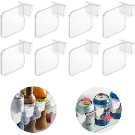 Panier de rangement en plastique transparent, séparateur d'espace, boîte de rangement pour réfrigérateur, séparateur de boîte de