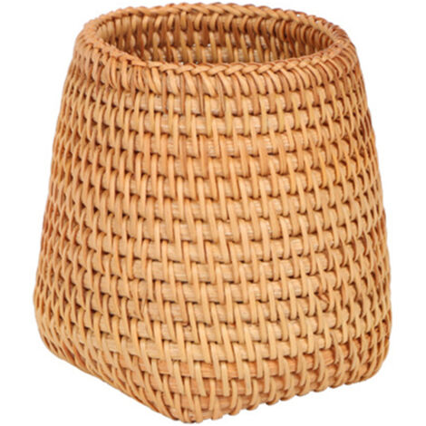Panier de Rangement en Rotin Tressé à Main pour Cuisine et Maquillage, Organisateur de Couteaux et Ustensiles, Décoration de Table