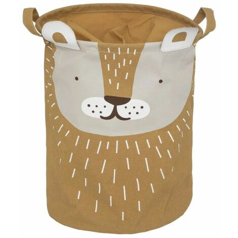 Panier de Rangement Enfant Lion 40cm Marron