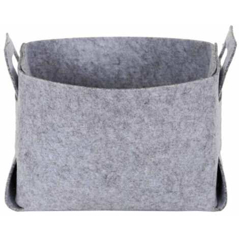 Panier de Rangement "Feutre Pliable" 25cm Gris