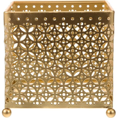 Panier de Rangement Métal Doré pour Capsules de Café Organisateur de Bar à