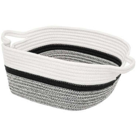 Panier de Rangement "Mix N Modul" 31x15cm Blanc & Noir