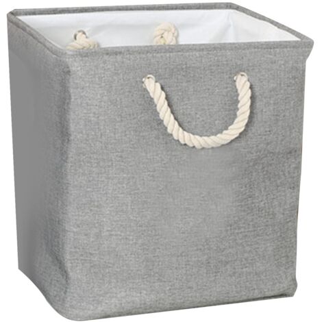 Panier de rangement pliable en EVA avec poignée pour jouets, snacks ou linge, couleur gris