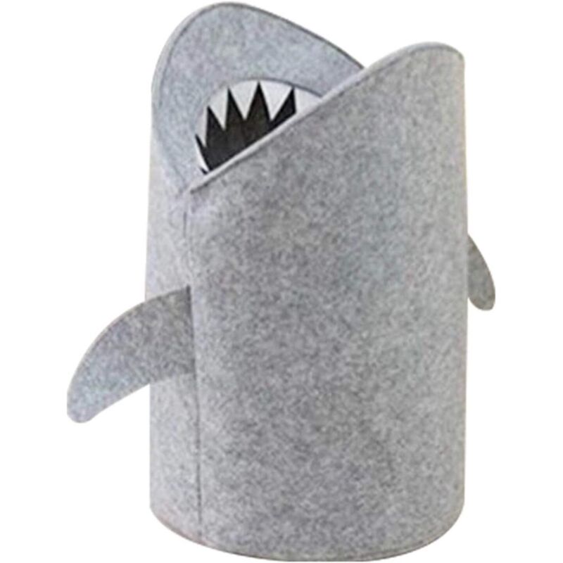 Panier de rangement pliable en feutre, 13" x 21", gris, pour linge, jouets ou vêtements d’enfants