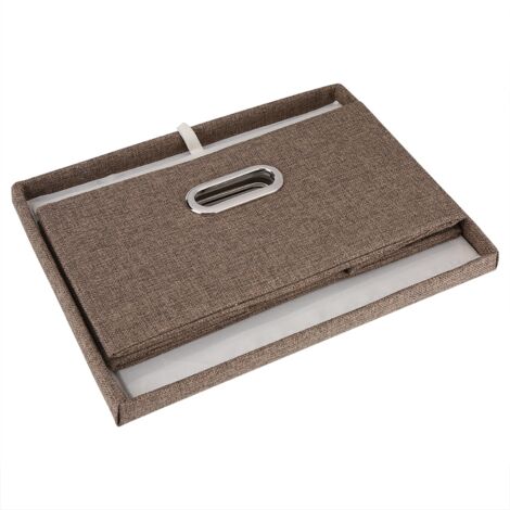 Panier de rangement pliable en tissu pour chambre et salon, boîte organisatrice grise pour jouets et vêtements