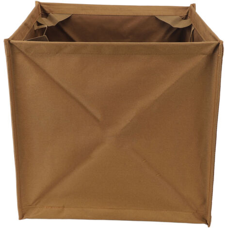 Panier de rangement pliable en tissu pour le camping, grande capacité, portable et multifonctionnel, kaki.