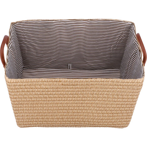 Panier de rangement pliable grande capacité pour jouets, livres, chambre ou placard - Jaune pâle