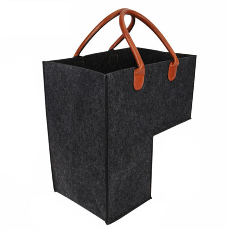 Panier de Rangement Pliable pour Escalier - Corbeille en Feutre Grande Capacité pour Linge ou Jouets (Forme Carrée ou Ronde)