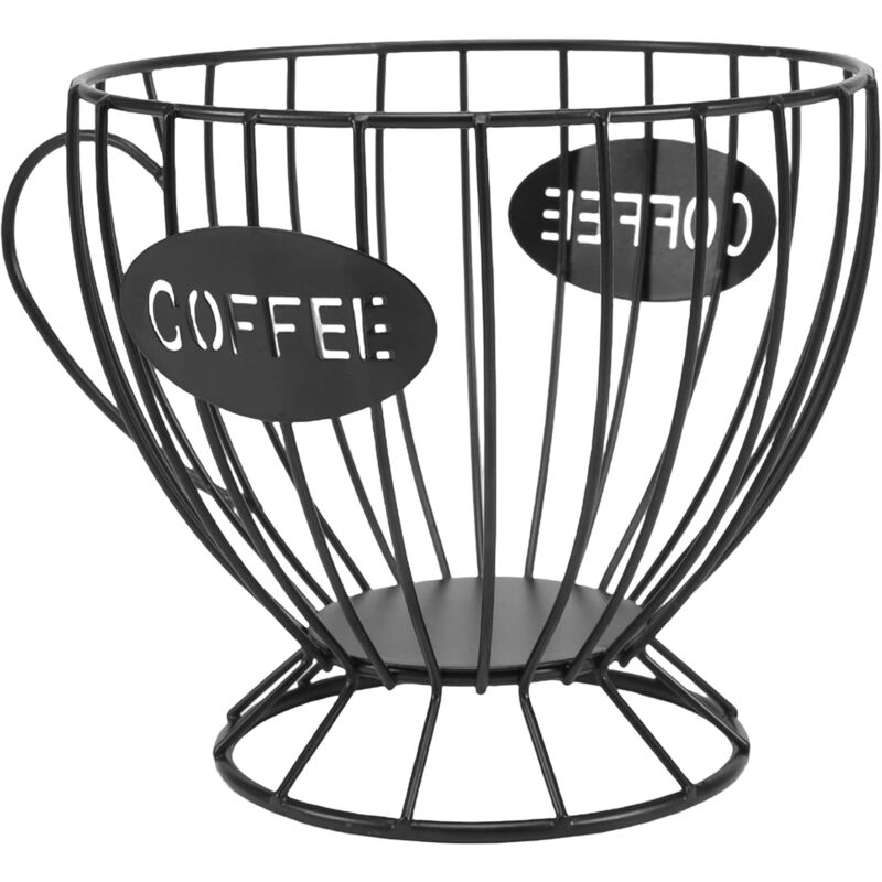 Panier de rangement pour capsules de café - Panier à café - Support pour dosettes de café - Accessoires de café - Noir
