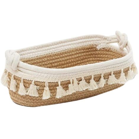 Panier de rangement pour papier toilette, salle de bain, panier de rangement tressé ---