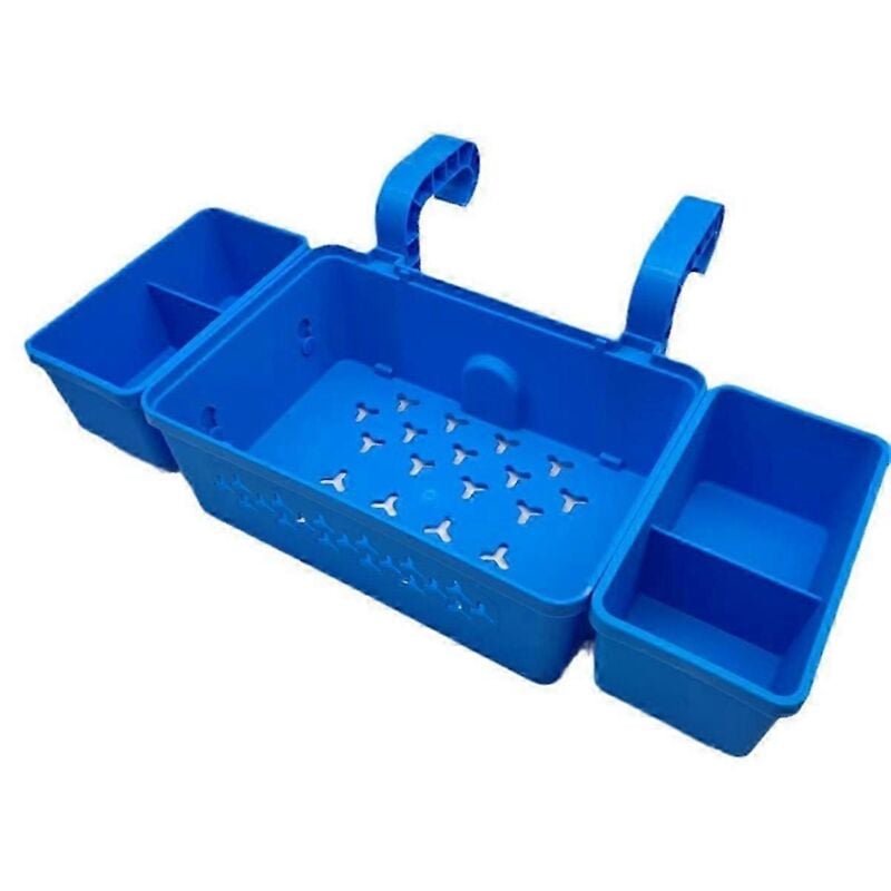Panier de rangement pour piscine avec porte-gobelet, accessoires pour piscine hors sol, panier à jouets, compatible avec la plupart des piscines à