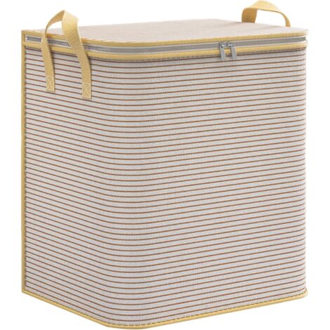Panier de rangement pour vêtements taille S - 50 x 35 x 46 cm - Boîte de rangement pour couettes et vêtements - Avec fermeture éclair et poignées - Panier de rangement portable, anti-poussière - Idéal