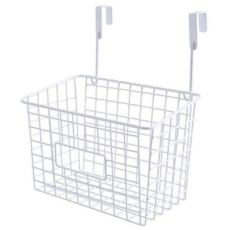 Panier de rangement - Sans marque - Maille - Métal - Blanc - 22x12,5x15,5 cm