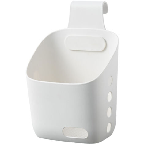 Panier de Rangement Suspendu Plastique Blanc Grand pour Cuisine Salle de Bain Chambre Dortoir