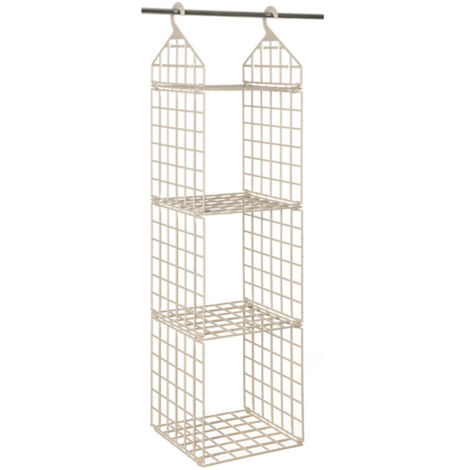 Panier de rangement suspendu pliable et réglable à 3 à 5 niveaux (kaki) 3 spécifications