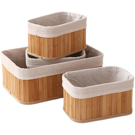 Panier de rangement tissé en corde de coton【套四三胞胎 33.52313, 21.514.512】 - Grand panier multifonction pour jouets, décorations et cosmétiques