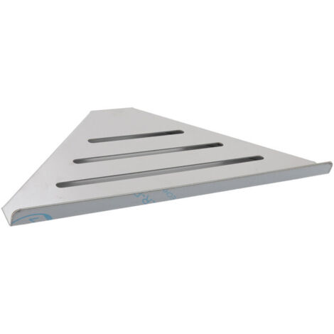 Panier de rangement triangulaire suspendu en acier inoxydable, salle de bain avec étagère de rangement (triangulaire brossé monocouche perforé)