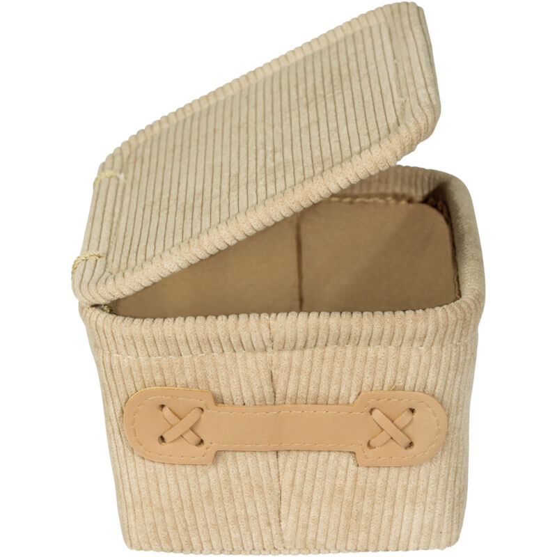 Wenko - Corbeille salle de bain Anela, avec couvercle, beige