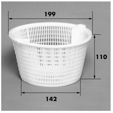 Panier de skimmer pour piscine 199mm – Compatible avec skimmers standards – Collecte débris pour filtration efficace – Pools