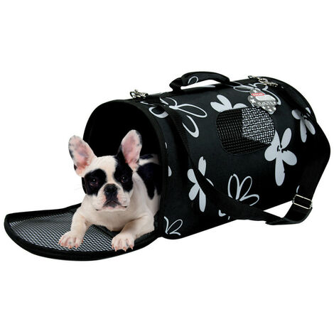 Panier de transport Flower. M. couleur noir. pour chat ou chien. max 6 kg - zolux