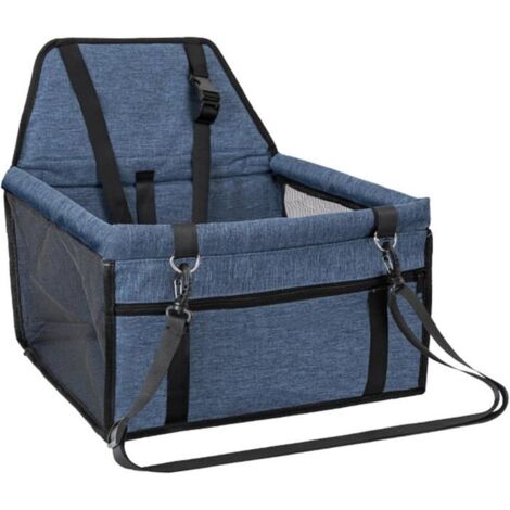 PANIER DE TRANSPORT，Siège auto pour chien, extra stable, pour chiens de petite à moyenne taille, tissu Oxford, respirant,bleu
