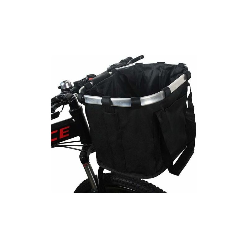 Yzmrbdqc - Panier de Vélo Support pour Chien Pliable Amovible, avec Panier de Guidon de Vélo Réglable Libération Rapide,Facile à Iinstaller