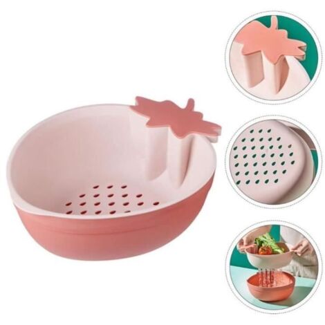 Panier de vidange - Cuisine - Rouge brique - 27.5x21x9.5 CM - PP - Double couche