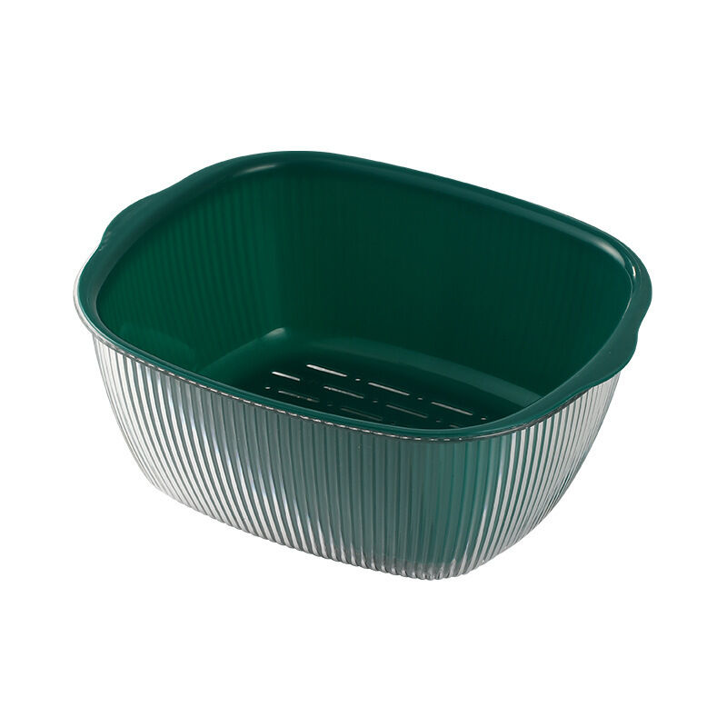 Kitchen double-layer vegetable sink drain basket vegetable basket washing basket thickened water filter basket