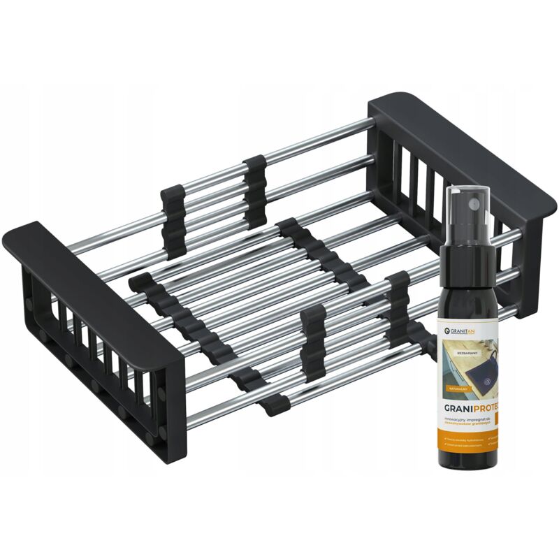 Granitan - panier d'égouttage télescopique + imprégnateur d'évier