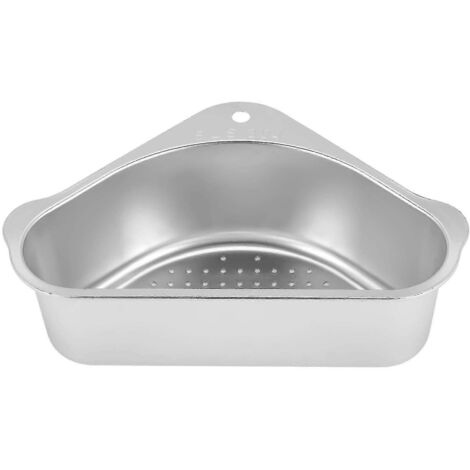 Panier d'égouttoir à ventouse pour évier de cuisine, étagère d'égouttage à trois coins, passoire d'évier, porte-éponge