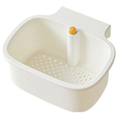 Panier d'évier, bonde suspendue, filtre d'évier à vidange automatique, récupérateur de déchets alimentaires, blanc