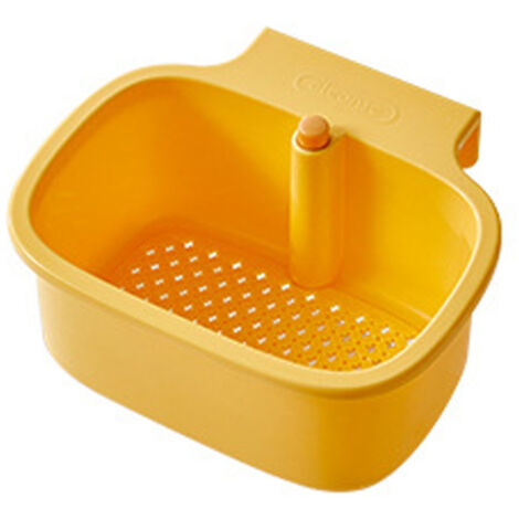 Panier d'évier, bonde suspendue, filtre d'évier à vidange automatique, récupérateur de déchets alimentaires jaune