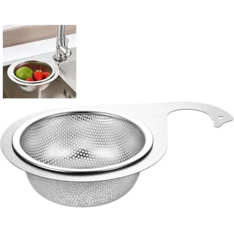 Panier d'évier suspendu en acier inoxydable, crépine d'évier multifonctionnelle et filtre à déchets alimentaires, drainage rapide, ensemble d'ustensiles de cuisine en une seule pièce.