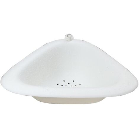 Panier d’évier triangulaire Rack de rangement Sucker Coin Évier Durable Passoire Panier