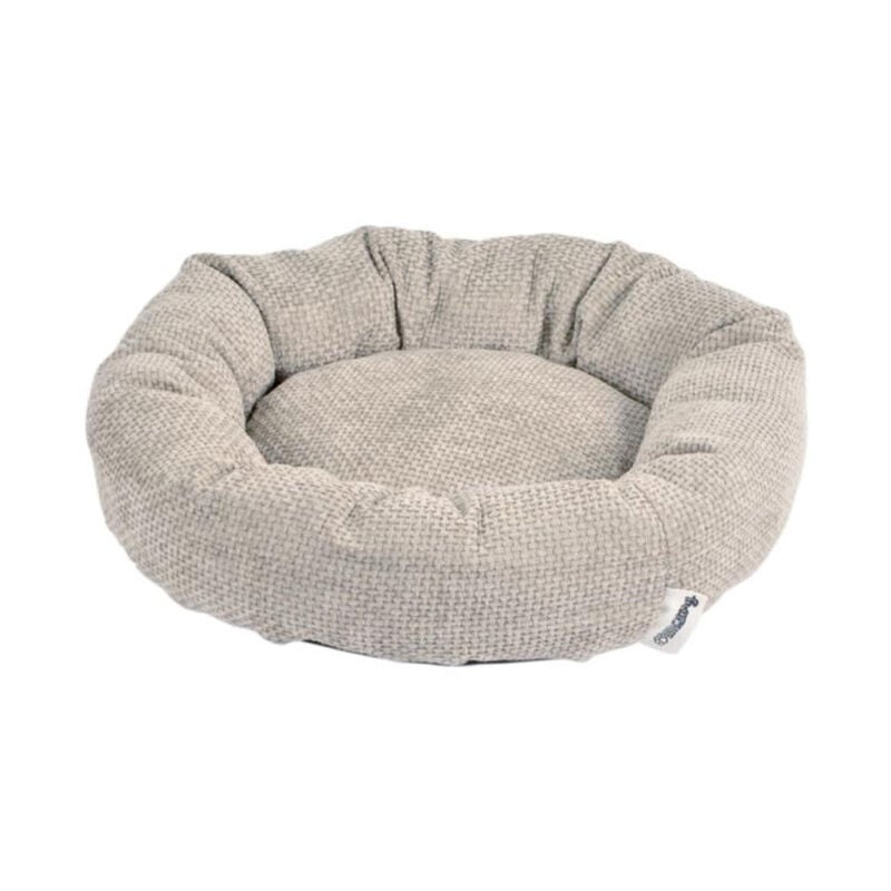 Panier Donut pour Chien & Chat en Velours 'Granit' 50cm Lin
