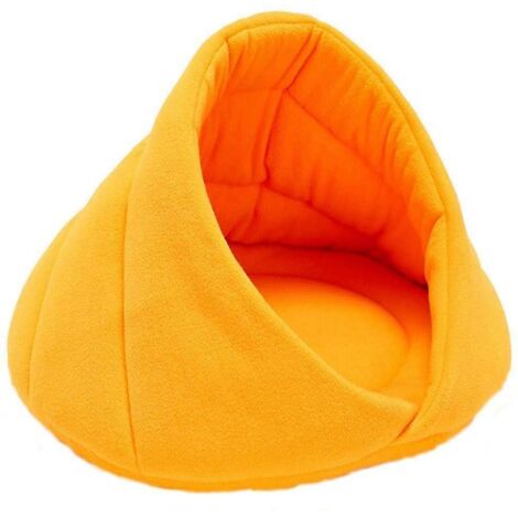 Panier douillet pour chat et chien, avec sac de couchage en peluche, nid semi-fermé et panier chaud pour animaux de compagnie.