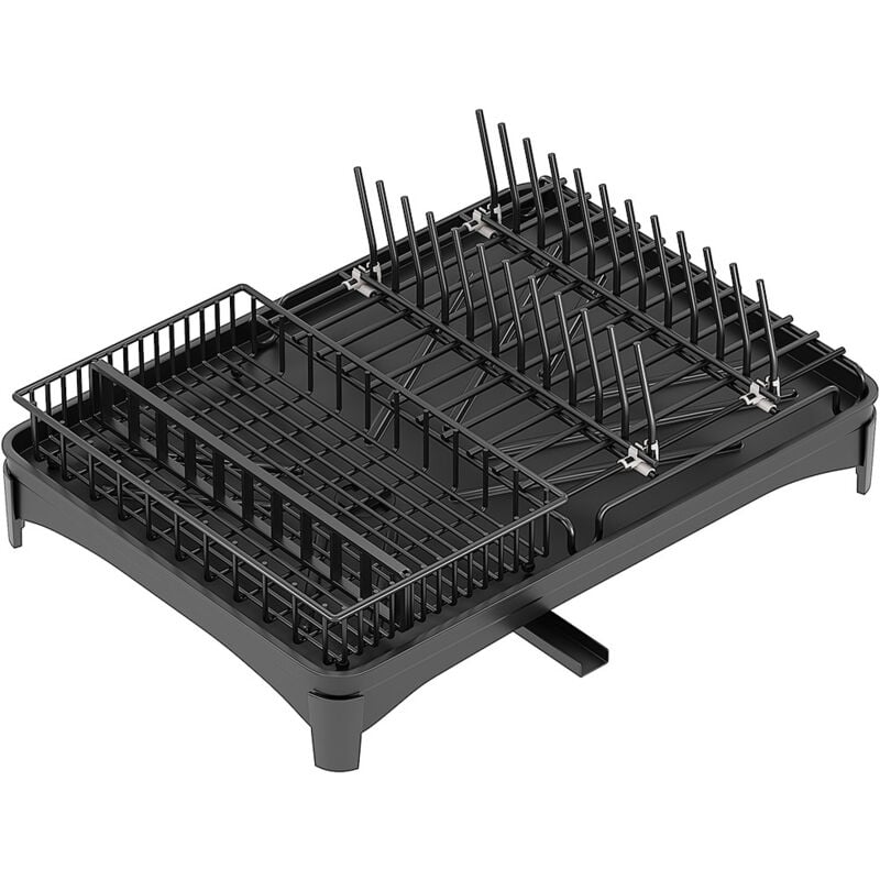 Panier égouttoir d'évier Égouttoir à vaisselle en acier inoxydable 43 x 33 cm - Égouttoir à vaisselle haute capacité - Égouttoir en métal avec