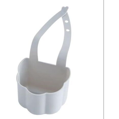 Panier égouttoir d'évier Évier de cuisine vidange savon porte-éponge salle de bain panier de rangement sac support de robinet évier réglable (Gris)