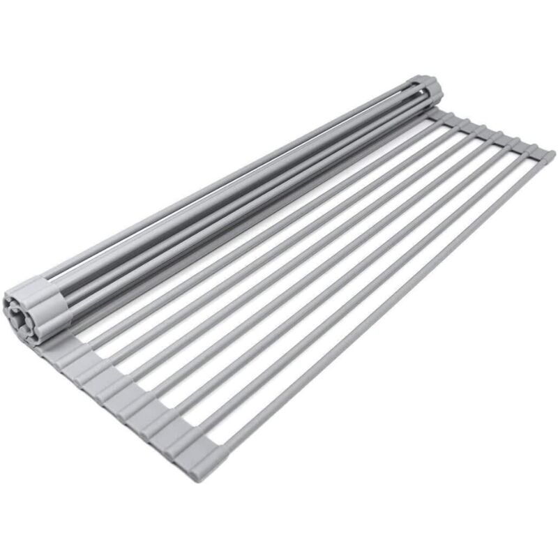 Panier égouttoir d'évier,Égouttoir pour évier de Cuisine – Support Enroulable – Étagère de Lave-Vaisselle Enroulable résistant à la Chaleur – Facile