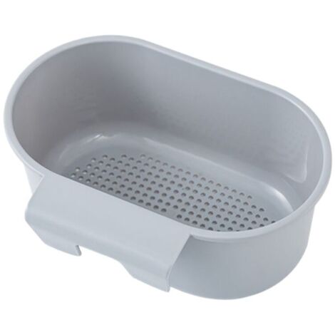 Panier égouttoir suspendu pour évier, accessoire multifonctionnel de rangement et d'organisation pour filtres de cuisine - Gris