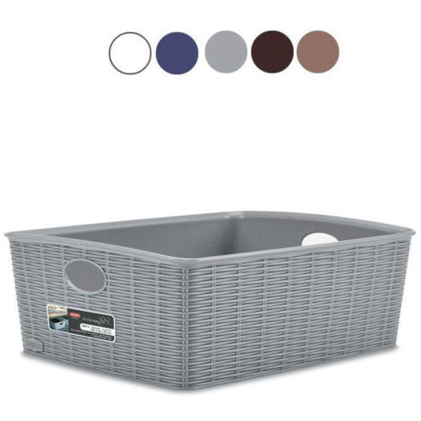 Panier Élégance Haut Gris. L 25X20 H 10 Stefanpl