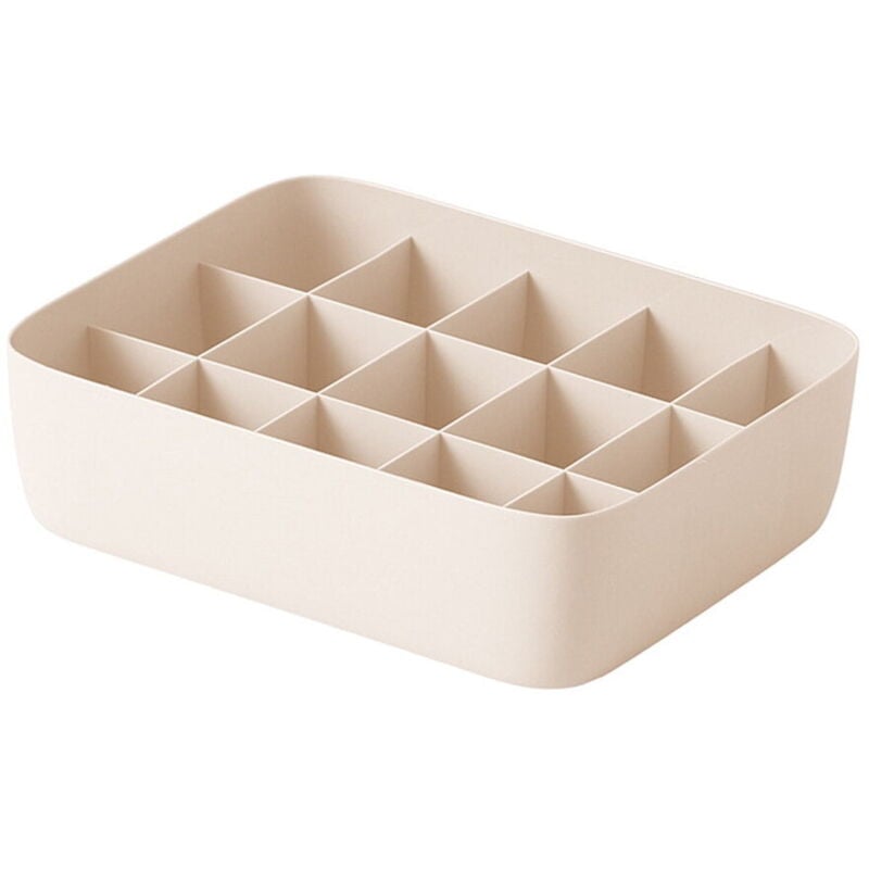 Panier empilable Boîte de rangement pour sous-vêtements Panier de rangement en plastique Conteneur de rangement empilable avec séparateur à 15